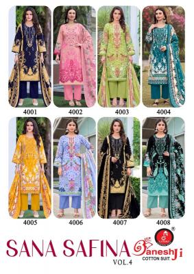 Ganeshji sana safina vol 4 bulk dress materials wholesale